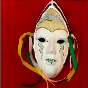 Vintage Ceramic Decorator Wall Mask New In Box